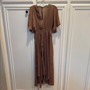Elegant Brown Maxi Dress